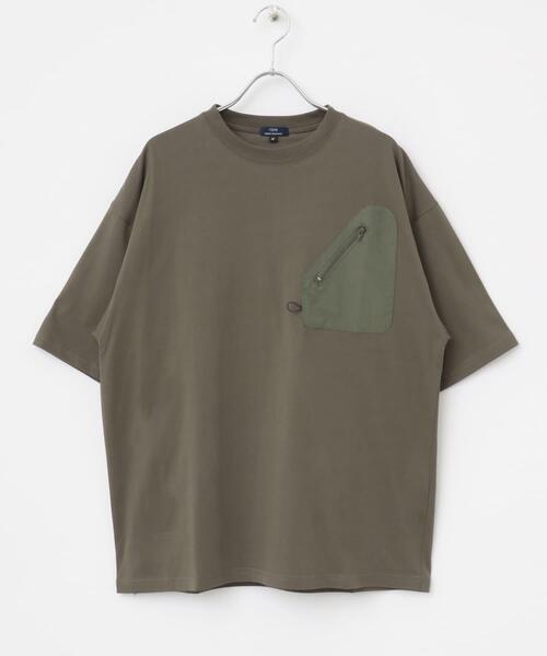 ITEMS URBANRESEARCH（アイテムズ アーバンリサーチ）の「ジップポケットキリカエクルーネックTシャツ（Tシャツ/カットソー・メンズ・チャコールグレー/ブラック/グレー系その他/カーキ/ホワイト・MEDIUM/LARGE/X-LARGE）」の17枚目の写真