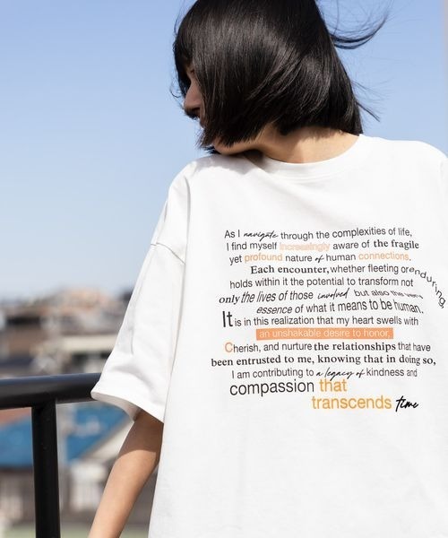 PBLIM(ページボーイリム)の「《UNISEX》テキストロゴTシャツ(Tシャツ/カットソー・レディース・オフホワイト/ブラック・MEDIUM/LARGE)」の18枚目の写真