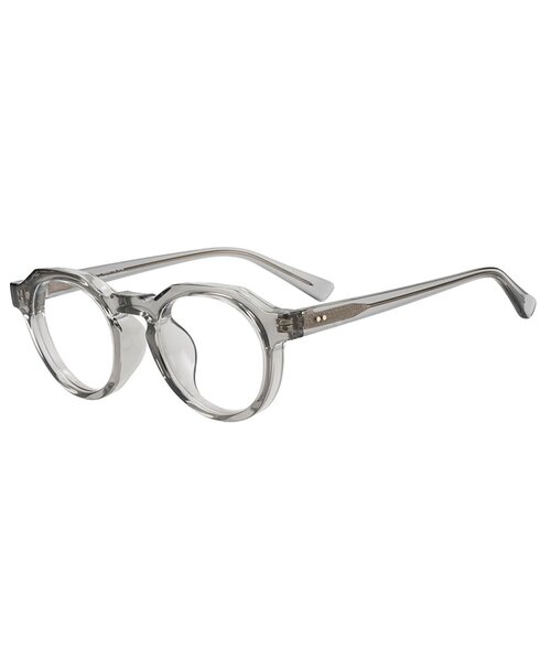 Zoff(ゾフ)の「ボストン型 メガネ|軽量|太縁|黒縁フレーム|伊達メガネ|ユニセックス|読書|ビジネス|Zoff|CLASSIC (クラシック)(メガネ・レディース・クリア/ダークブラウン/ライトグレー系/ブラック・FREE)」の17枚目の写真