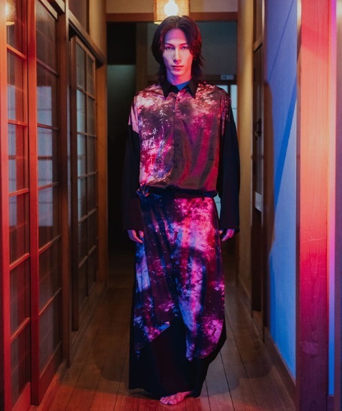 REZEN（リゼン）の「三世の契レイヤード袴パンツ（その他パンツ・メンズ・パープル/ライトグレー/ローズ・SMALL/MEDIUM/LARGE）」の7枚目の写真