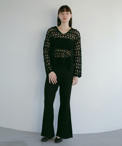 MANOF（マノフ）の「CROCHET KNIT TOPS（ニット/セーター・レディース・グリーン/ブラック/ベージュ・FREE）」の16枚目の写真