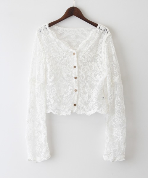 SpRay（スプレイ）の「コードレースシアーカーディガン（カーディガン/ボレロ・レディース・ホワイト/アイボリー・FREE）」の22枚目の写真