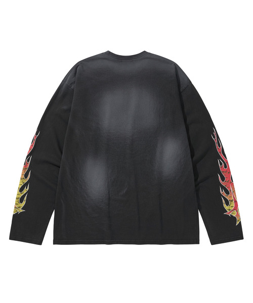 LIBERE(リベーレ)の「LIBERE リベーレ / FLAME LONG SLEEVE TEE ファイヤーパターンプリントビッグシルエットロンT / 251231-251232(Tシャツ/カットソー・メンズ・ブラック/ピンク・LARGE/MEDIUM/SMALL)」の17枚目の写真