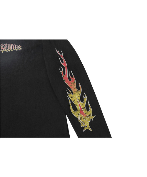 LIBERE(リベーレ)の「LIBERE リベーレ / FLAME LONG SLEEVE TEE ファイヤーパターンプリントビッグシルエットロンT / 251231-251232(Tシャツ/カットソー・メンズ・ブラック/ピンク・LARGE/MEDIUM/SMALL)」の22枚目の写真