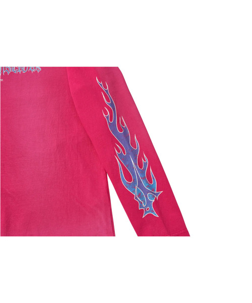 LIBERE(リベーレ)の「LIBERE リベーレ / FLAME LONG SLEEVE TEE ファイヤーパターンプリントビッグシルエットロンT / 251231-251232(Tシャツ/カットソー・メンズ・ブラック/ピンク・LARGE/MEDIUM/SMALL)」の7枚目の写真