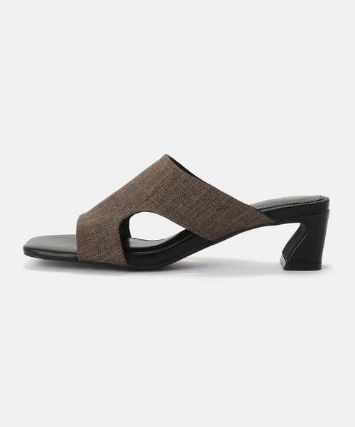 未使用品　BALLYヒールサンダル　ファブリック バリー BALLY CALF PLAIN （0100 BLACK） -ファッション通販