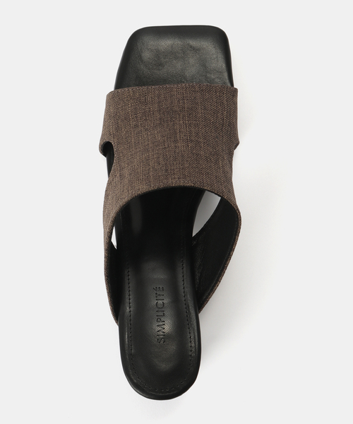 B.C STOCK（ベーセーストック）の「ファブリックヒールサンダル（その他シューズ・レディース・ブラック/ベージュ/ブラウン・24.5cm/23.5cm/22.5cm）」の8枚目の写真