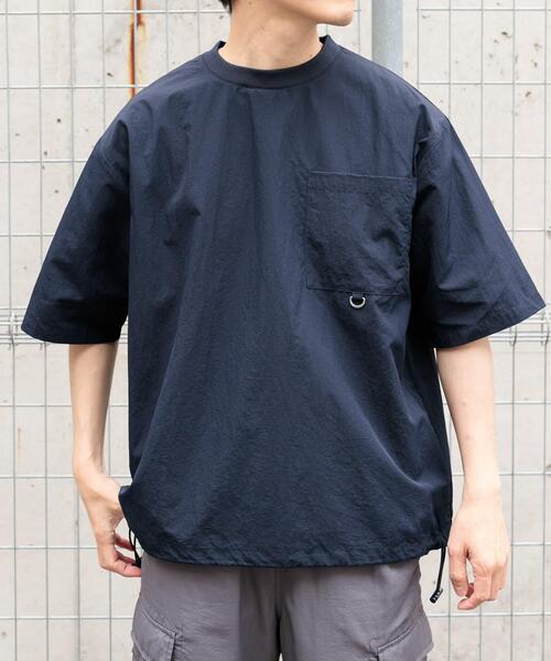 ITEMS URBANRESEARCH（アイテムズ アーバンリサーチ）の「『撥水/イージーケア/接触冷感/UVカット』タスランナイロンクルーネックドロストTシャツ（Tシャツ/カットソー・メンズ・ブラック/ネイビー/チャコールグレー・MEDIUM/LARGE）」の22枚目の写真