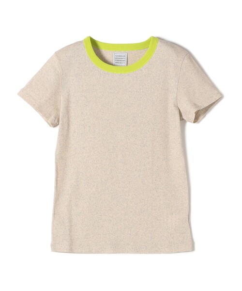 SHIPS(シップス)の「GGG:クルーネック ショート スリーブ TEE(Tシャツ/カットソー・レディース・ブラック/ライトグリーン/ベージュ・ONE SIZE)」の3枚目の写真