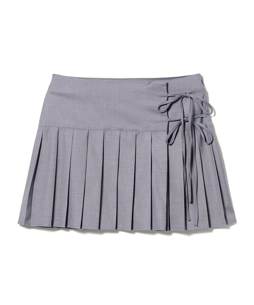 Ray BEAMS(レイビームス)の「プリーツ ダブル リボン ミニスカート(スカート・レディース・ライトグレー/ネイビー・1/0)」の8枚目の写真
