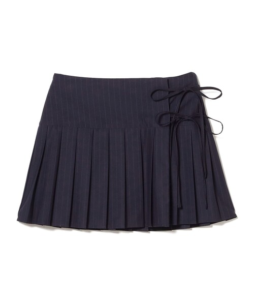 Ray BEAMS(レイビームス)の「プリーツ ダブル リボン ミニスカート(スカート・レディース・ライトグレー/ネイビー・1/0)」の14枚目の写真