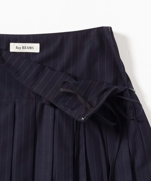 Ray BEAMS(レイビームス)の「プリーツ ダブル リボン ミニスカート(スカート・レディース・ライトグレー/ネイビー・1/0)」の15枚目の写真