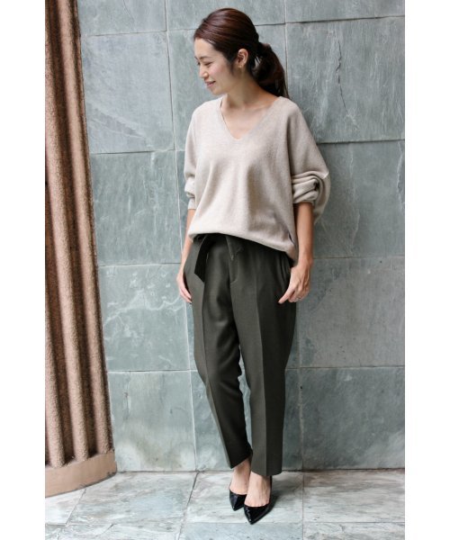 IENA（イエナ）の「CA/フラノ スリットパンツ◆（その他パンツ・レディース・ネイビー/キャメル/カーキ・36/34/40/38）」の14枚目の写真