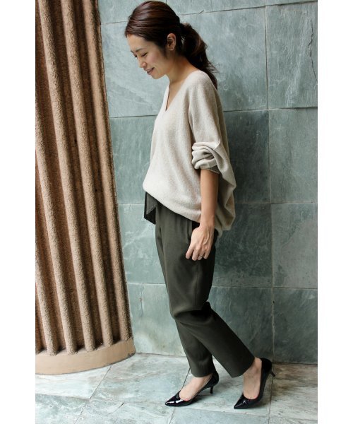 IENA（イエナ）の「CA/フラノ スリットパンツ◆（その他パンツ・レディース・ネイビー/キャメル/カーキ・36/34/40/38）」の15枚目の写真