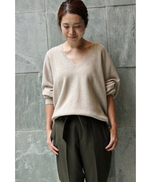 IENA（イエナ）の「CA/フラノ スリットパンツ◆（その他パンツ・レディース・ネイビー/キャメル/カーキ・36/34/40/38）」の10枚目の写真