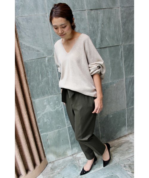 IENA（イエナ）の「CA/フラノ スリットパンツ◆（その他パンツ・レディース・ネイビー/キャメル/カーキ・36/34/40/38）」の11枚目の写真