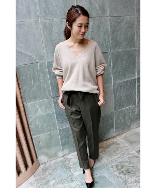 IENA（イエナ）の「CA/フラノ スリットパンツ◆（その他パンツ・レディース・ネイビー/キャメル/カーキ・36/34/40/38）」の12枚目の写真