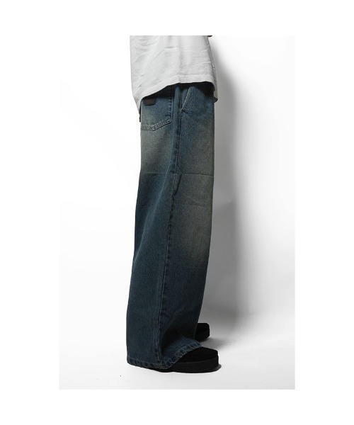 Cheers(チアーズ)の「BAGGY DENIM PANTS(デニムパンツ・メンズ・インディゴブルー/ブラック・M/L/XL)」の8枚目の写真