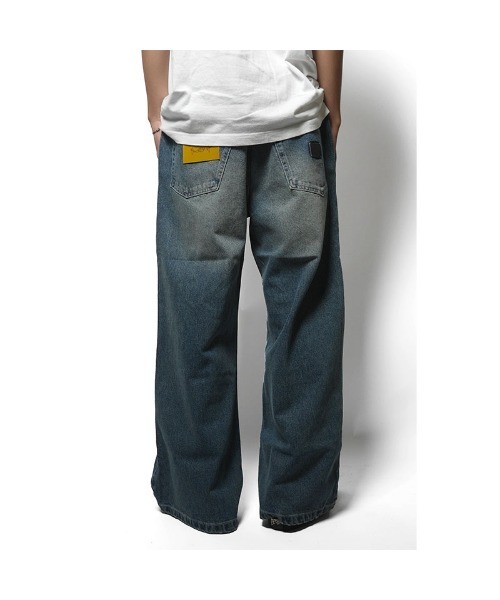 Cheers(チアーズ)の「BAGGY DENIM PANTS(デニムパンツ・メンズ・インディゴブルー/ブラック・M/L/XL)」の14枚目の写真