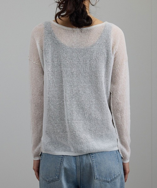 SALON adam et rope'（サロン アダム エ ロペ）の「シアークレープ2WAYカーディガン（カーディガン/ボレロ・レディース・ブラウン/オフホワイト・FREE）」の15枚目の写真