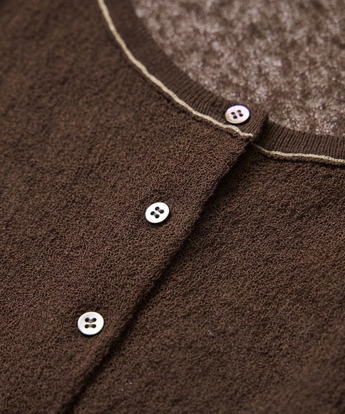 SALON adam et rope'（サロン アダム エ ロペ）の「シアークレープ2WAYカーディガン（カーディガン/ボレロ・レディース・ブラウン/オフホワイト・FREE）」の22枚目の写真