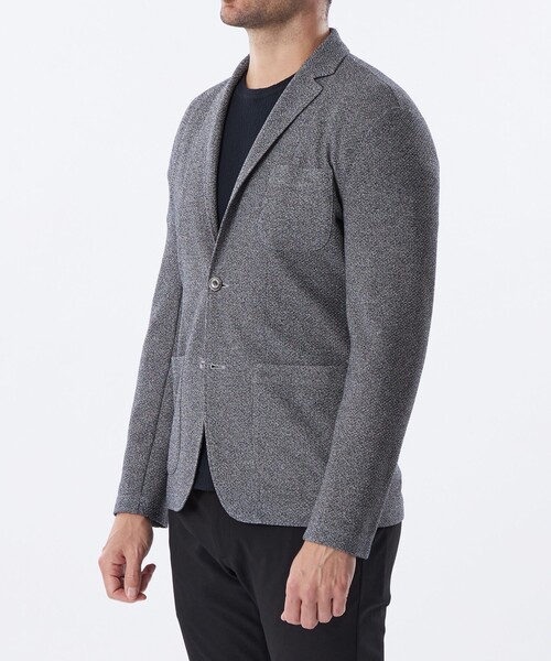 EPOCA UOMO（エポカウォモ）の「メッシュジャカードジャケット（テーラードジャケット・メンズ・ライトブルー/ネイビー・48/46）」の6枚目の写真