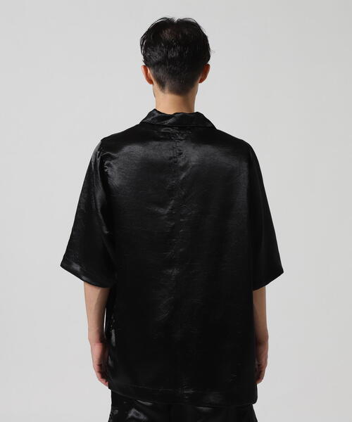 ROYAL FLASH（ロイヤルフラッシュ）の「A.F ARTEFACT/エーエフ・アーティファクト/Satin Half Sleeve Shirt（シャツ/ブラウス・メンズ・ブラック・3/2）」の3枚目の写真