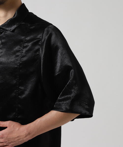 ROYAL FLASH（ロイヤルフラッシュ）の「A.F ARTEFACT/エーエフ・アーティファクト/Satin Half Sleeve Shirt（シャツ/ブラウス・メンズ・ブラック・3/2）」の5枚目の写真