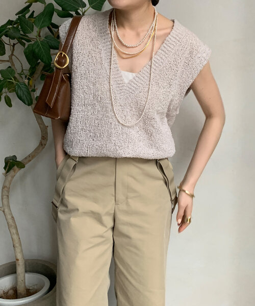 DouDou（ドゥドゥ）の「NEWツイード深Vベスト（ベスト）」 - WEAR