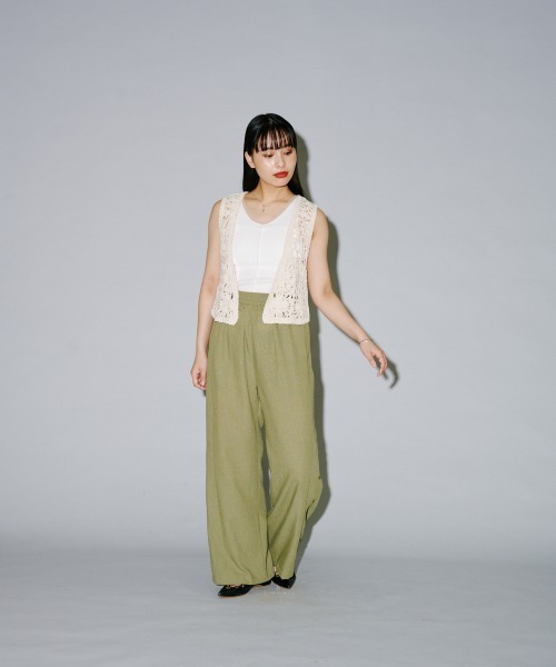新品同様 21SS L'Appartement インサイドスリットパンツ LIFT - CONTEMPORARY SILHOUETTE PANTS – HARUNOBUMURATA