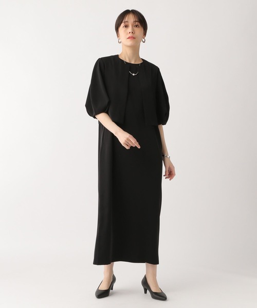 Elura(エルーラ)の「マルチシーンセットアップワンピース〈低身長サイズあり〉/326355(ワンピース・レディース・ブラック/ライトベージュ・FREE)」の3枚目の写真