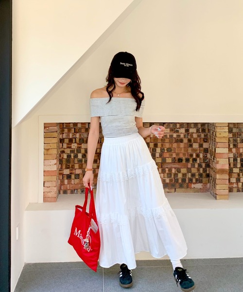 everycoco(エブリーココ)の「レーストリムボリュームロングスカート(スカート・レディース・ホワイト・FREE)」の19枚目の写真