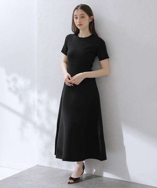 La TOTALITE（ラトータリテ）の「【洗える】ミラノリブニットワンピース（ワンピース・レディース・ブラック/ブラック系その他/ブルー・36/38）」の6枚目の写真