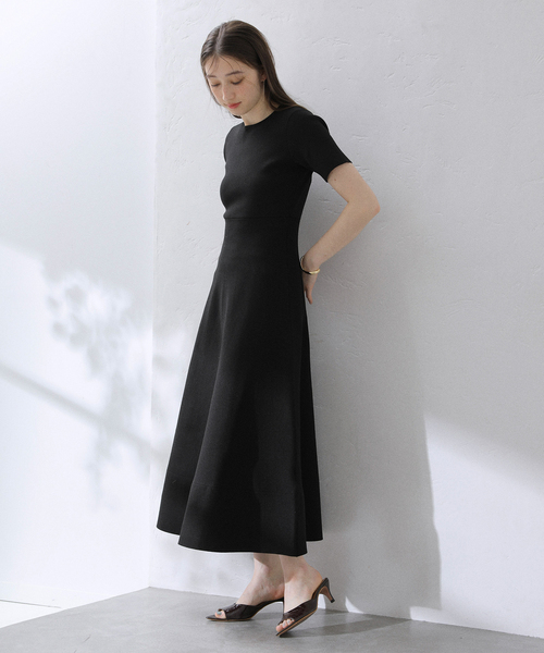 La TOTALITE（ラトータリテ）の「【洗える】ミラノリブニットワンピース（ワンピース・レディース・ブラック/ブラック系その他/ブルー・36/38）」の7枚目の写真