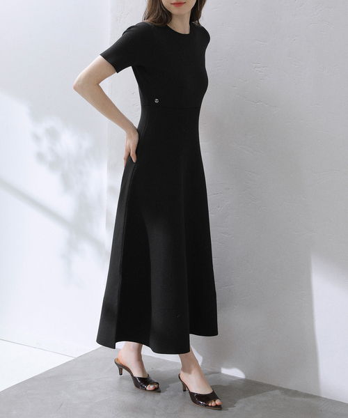 La TOTALITE（ラトータリテ）の「【洗える】ミラノリブニットワンピース（ワンピース・レディース・ブラック/ブラック系その他/ブルー・36/38）」の8枚目の写真