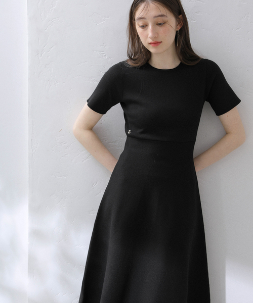 La TOTALITE（ラトータリテ）の「【洗える】ミラノリブニットワンピース（ワンピース・レディース・ブラック/ブラック系その他/ブルー・36/38）」の10枚目の写真