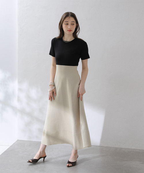 La TOTALITE（ラトータリテ）の「【洗える】ミラノリブニットワンピース（ワンピース・レディース・ブラック/ブラック系その他/ブルー・36/38）」の12枚目の写真