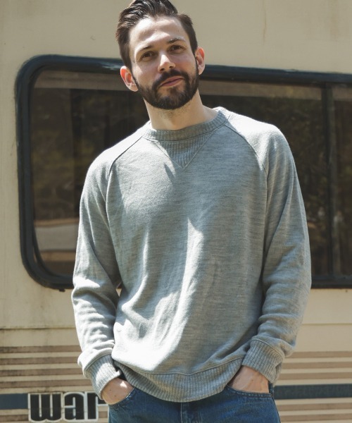 MR.OLIVE（ミスターオリーブ）の「BULKY SMOOTH KNIT / GUSSET SHIRT（Tシャツ/カットソー・メンズ・杢グレー/ブラック・MEDIUM/LARGE）」の2枚目の写真