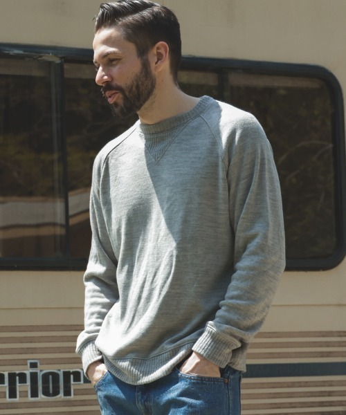 MR.OLIVE（ミスターオリーブ）の「BULKY SMOOTH KNIT / GUSSET SHIRT（Tシャツ/カットソー・メンズ・杢グレー/ブラック・MEDIUM/LARGE）」の15枚目の写真