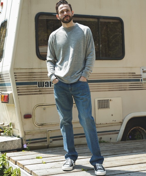 MR.OLIVE（ミスターオリーブ）の「BULKY SMOOTH KNIT / GUSSET SHIRT（Tシャツ/カットソー・メンズ・杢グレー/ブラック・MEDIUM/LARGE）」の14枚目の写真