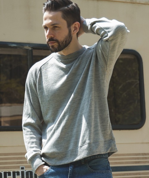 MR.OLIVE（ミスターオリーブ）の「BULKY SMOOTH KNIT / GUSSET SHIRT（Tシャツ/カットソー・メンズ・杢グレー/ブラック・MEDIUM/LARGE）」の12枚目の写真