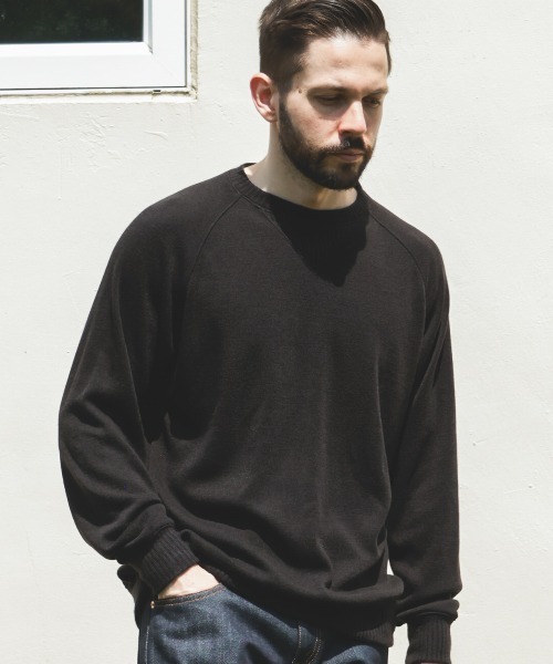 MR.OLIVE（ミスターオリーブ）の「BULKY SMOOTH KNIT / GUSSET SHIRT（Tシャツ/カットソー・メンズ・杢グレー/ブラック・MEDIUM/LARGE）」の11枚目の写真