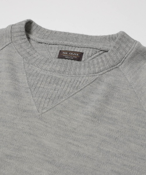 MR.OLIVE（ミスターオリーブ）の「BULKY SMOOTH KNIT / GUSSET SHIRT（Tシャツ/カットソー・メンズ・杢グレー/ブラック・MEDIUM/LARGE）」の5枚目の写真