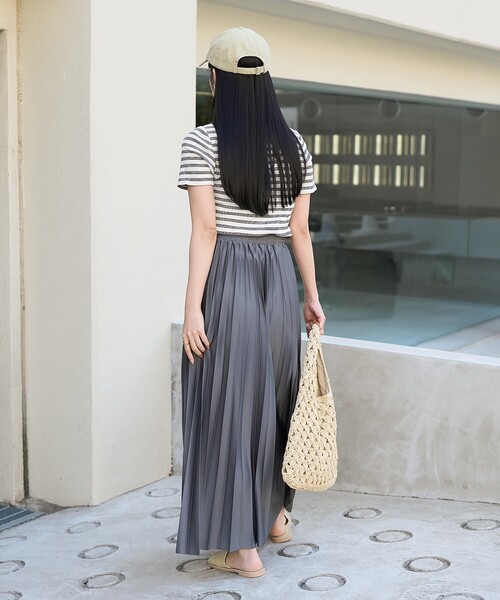 FREAK'S STORE（フリークスストア）の「ジャージープリーツスカート【限定展開】（スカート・レディース・ブラック/グレー/ブルー/イエロー・ﾌﾘ-）」の6枚目の写真