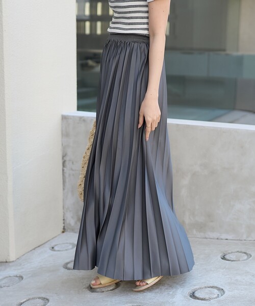 FREAK'S STORE（フリークスストア）の「ジャージープリーツスカート【限定展開】（スカート・レディース・ブラック/グレー/ブルー/イエロー・ﾌﾘ-）」の9枚目の写真