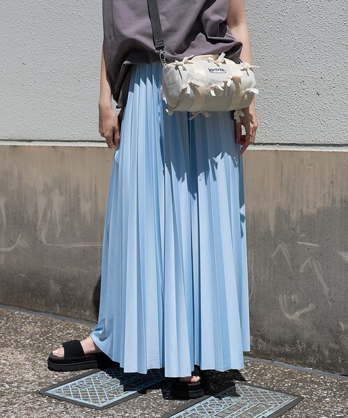 FREAK'S STORE（フリークスストア）の「ジャージープリーツスカート【限定展開】（スカート・レディース・ブラック/グレー/ブルー/イエロー・ﾌﾘ-）」の16枚目の写真