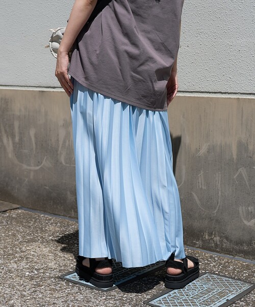 FREAK'S STORE（フリークスストア）の「ジャージープリーツスカート【限定展開】（スカート・レディース・ブラック/グレー/ブルー/イエロー・ﾌﾘ-）」の18枚目の写真