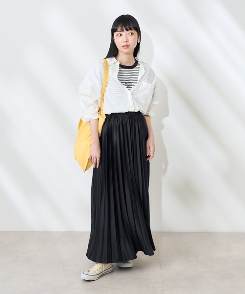 FREAK'S STORE（フリークスストア）の「ジャージープリーツスカート【限定展開】（スカート・レディース・ブラック/グレー/ブルー/イエロー・ﾌﾘ-）」の20枚目の写真