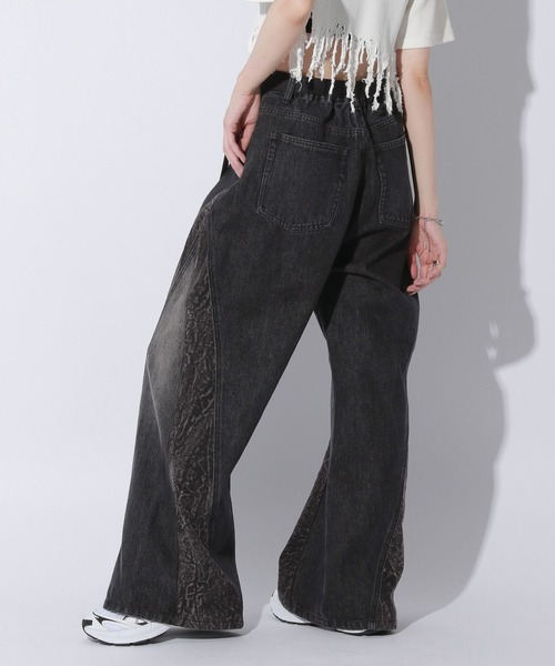 Anui(アニュイ)の「【UNISEX/3サイズ展開】カミナリブラストデニム(デニムパンツ・レディース・ブラック/ブルー・SMALL/LARGE/MEDIUM)」の8枚目の写真