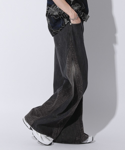Anui(アニュイ)の「【UNISEX/3サイズ展開】カミナリブラストデニム(デニムパンツ・レディース・ブラック/ブルー・SMALL/LARGE/MEDIUM)」の16枚目の写真